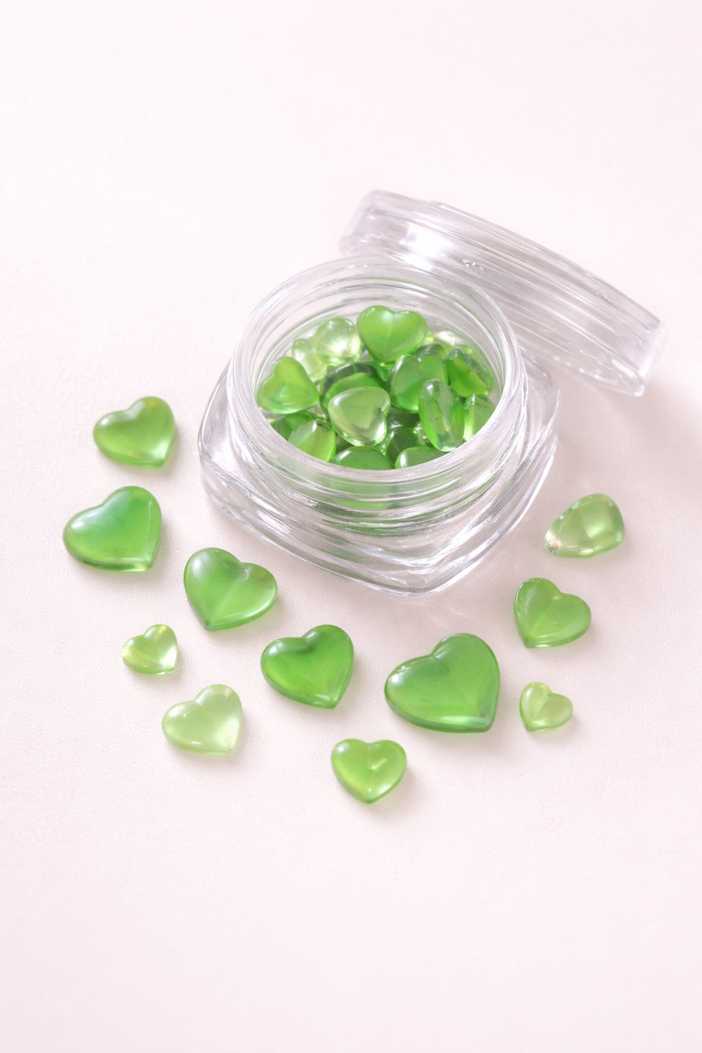 Emerald Aurora Mix Boy Kalp Tırnak Taşı – Kavanozlu