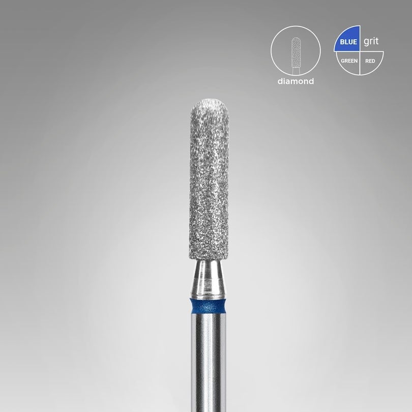 EXPERT Elmas Yuvarlanmış Silindir Freze Mavi Çap 2,5 mm / Çalışma Kısmı 10 mm