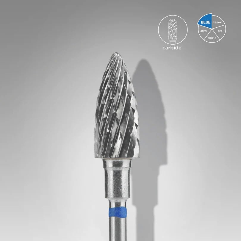 EXPERT sert alaşım kozalak freze,mavi, çap 6 mm / çalışma kısmı 14 mm