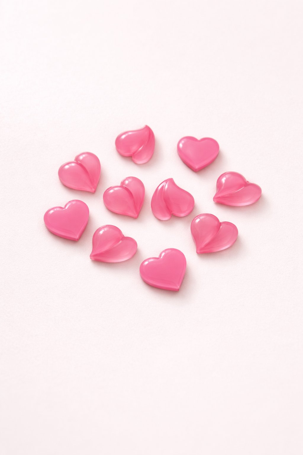 Hot Pink Heart Tırnak Taşı