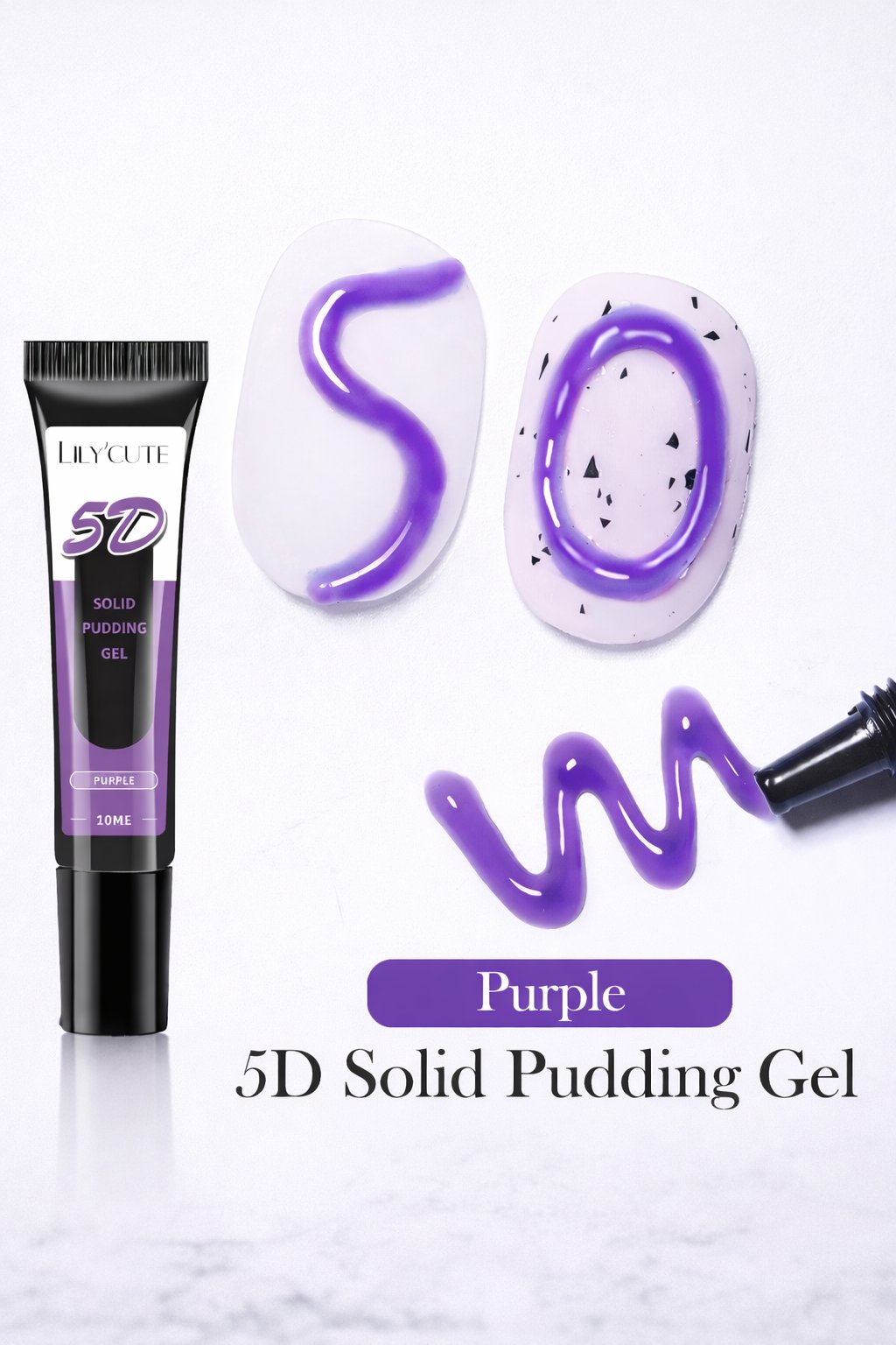 Lilycute Solid Pudding Gel 5 D 10 ml Purple