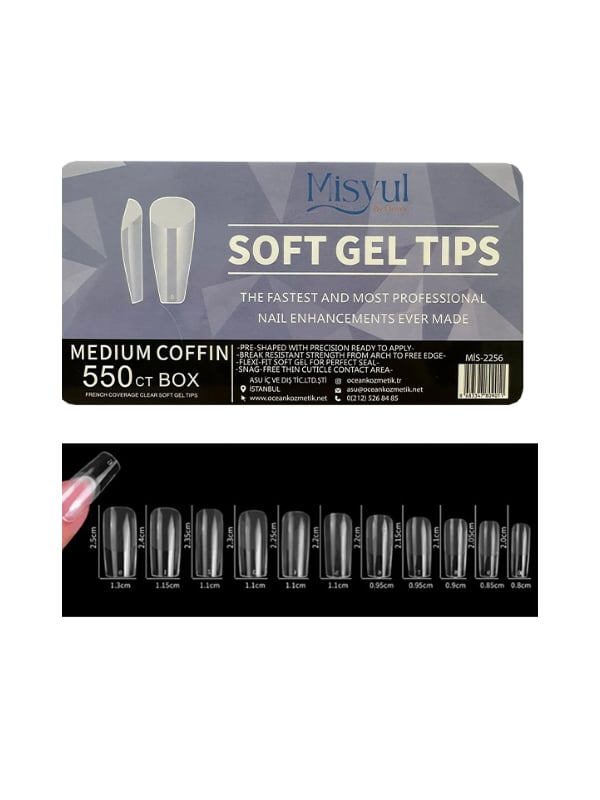 Misyul Soft Jel Tips Medium Coffin 550’li 