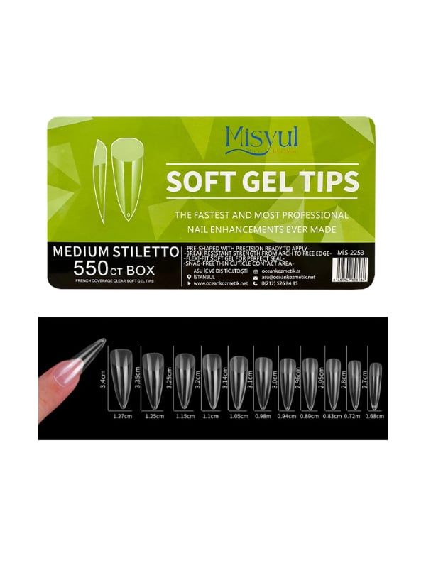 Misyul Soft Jel Tips Medium Stiletto 550’li 