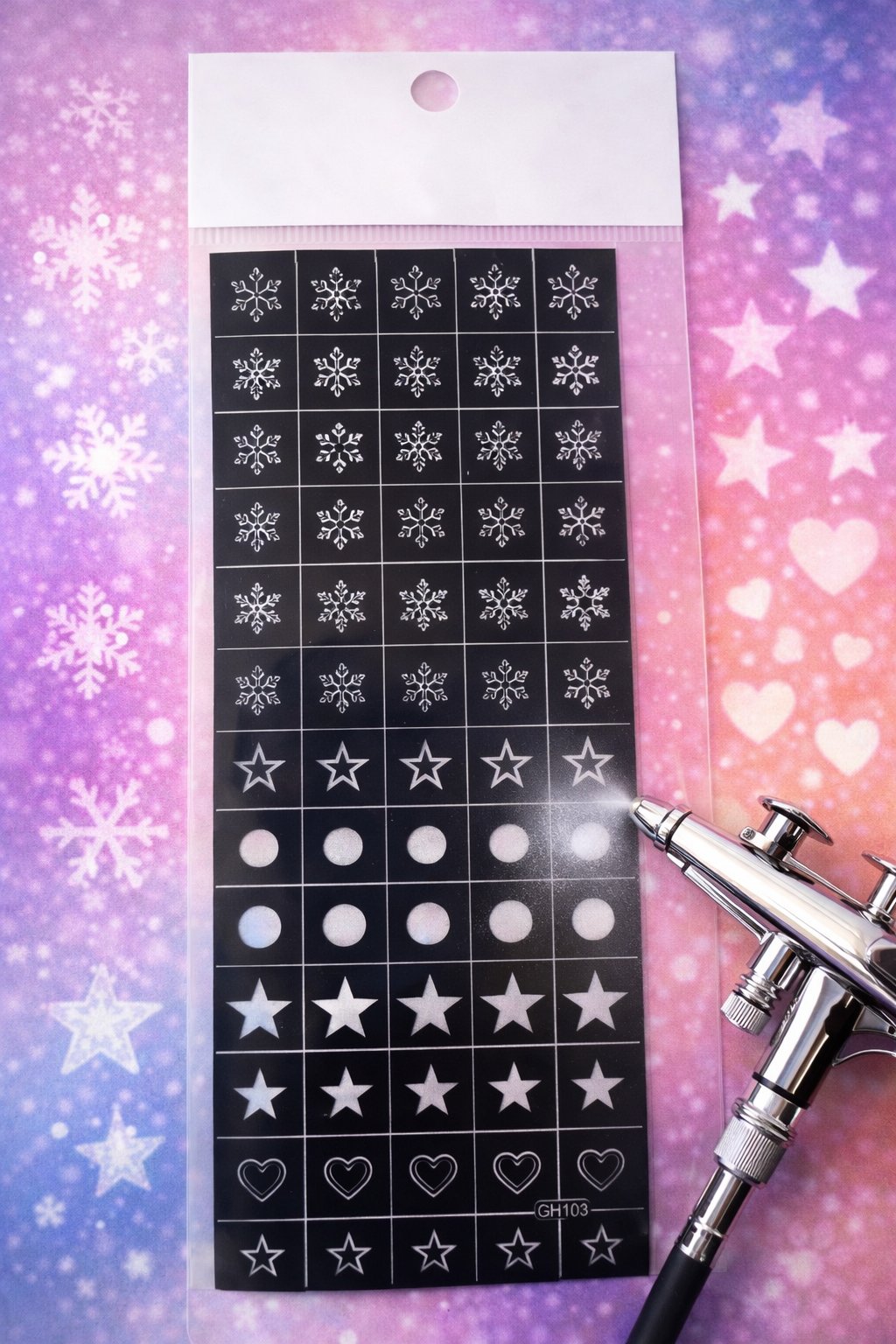 Pro Art Airbrush Nail Stencil Series No:05