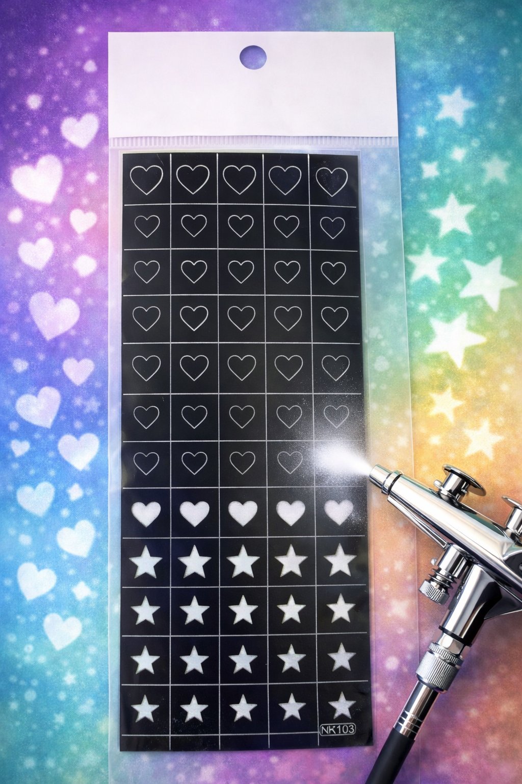 Pro Art Airbrush Nail Stencil Series No:03