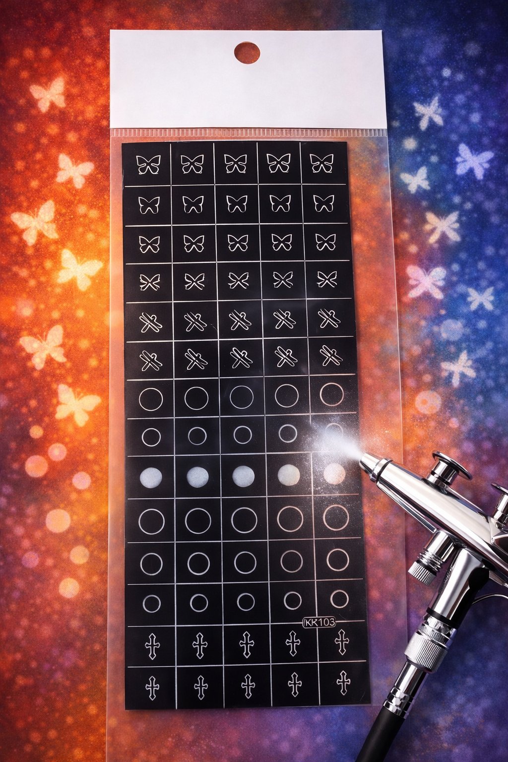 Pro Art Airbrush Nail Stencil Series No:04
