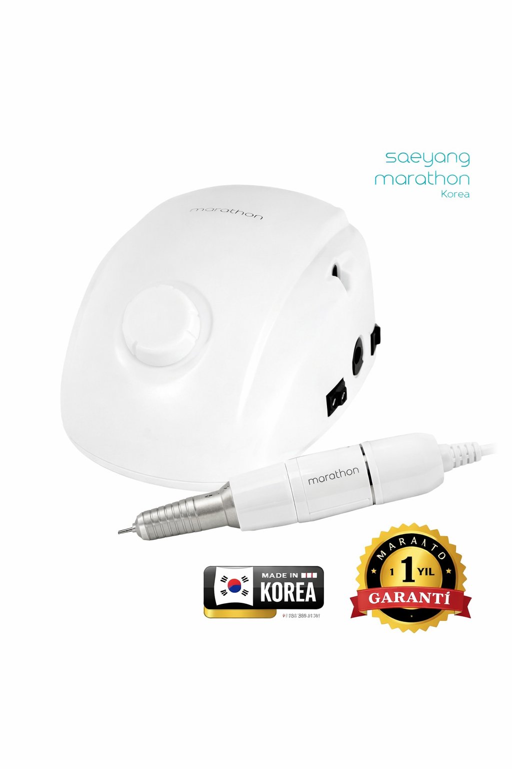 Saeyang Marathon 3 Champion Profesyonel Tırnak Freze Makinesi 35000 RPM Nail Drill Manikür Pedikür Törpü Cihazı