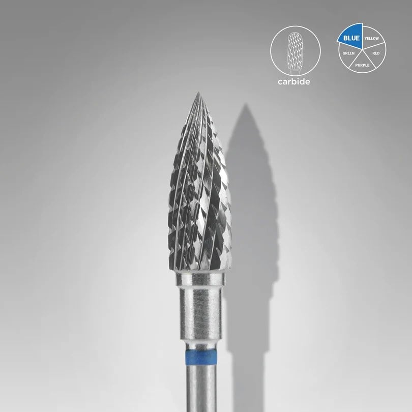 Sert Alaşım Alev Freze EXPERT, Mavi, Çap 5 mm / Çalışma Kısmı 13,5 mm