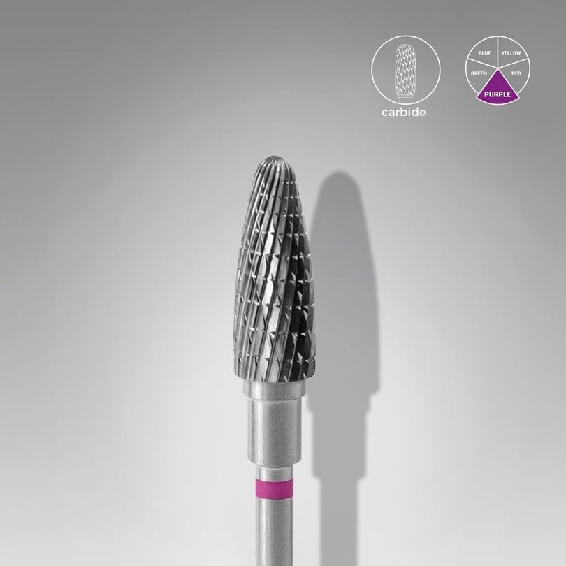 Sert Alaşım Mısır Freze, Mor, Çap 5 mm / Çalışma Kısmı 13 mm