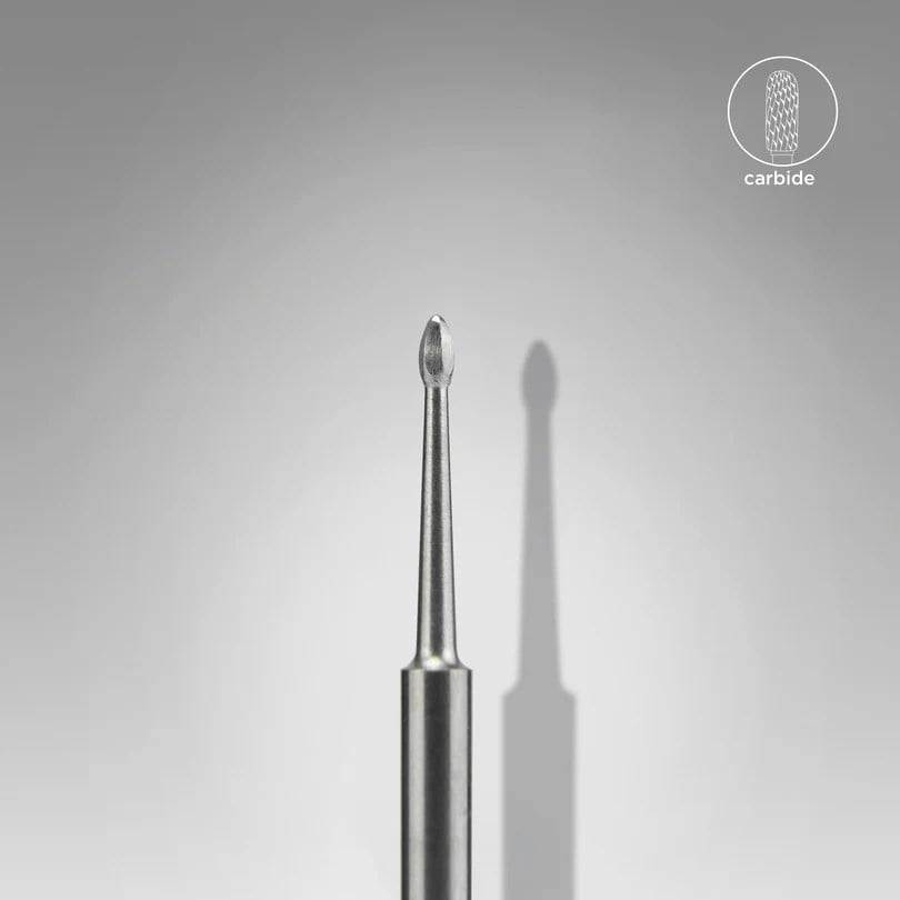 Sert Alaşım nail cleaner mini Freze EXPERT EXPERT, Kırmızı, Çap 1,2 mm / Çalışma Kısmı 2,5 mm, Adet