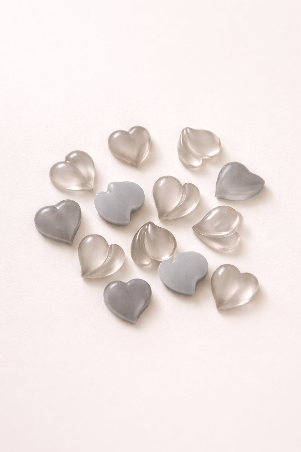 Silver Mist Heart Tırnak Taşı