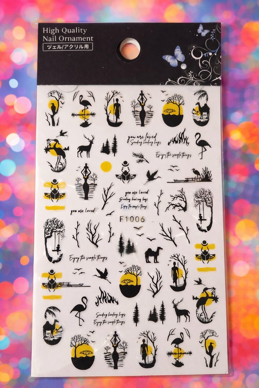 Urban Butterfly & Abstract Nail Art Sticker Series No:10