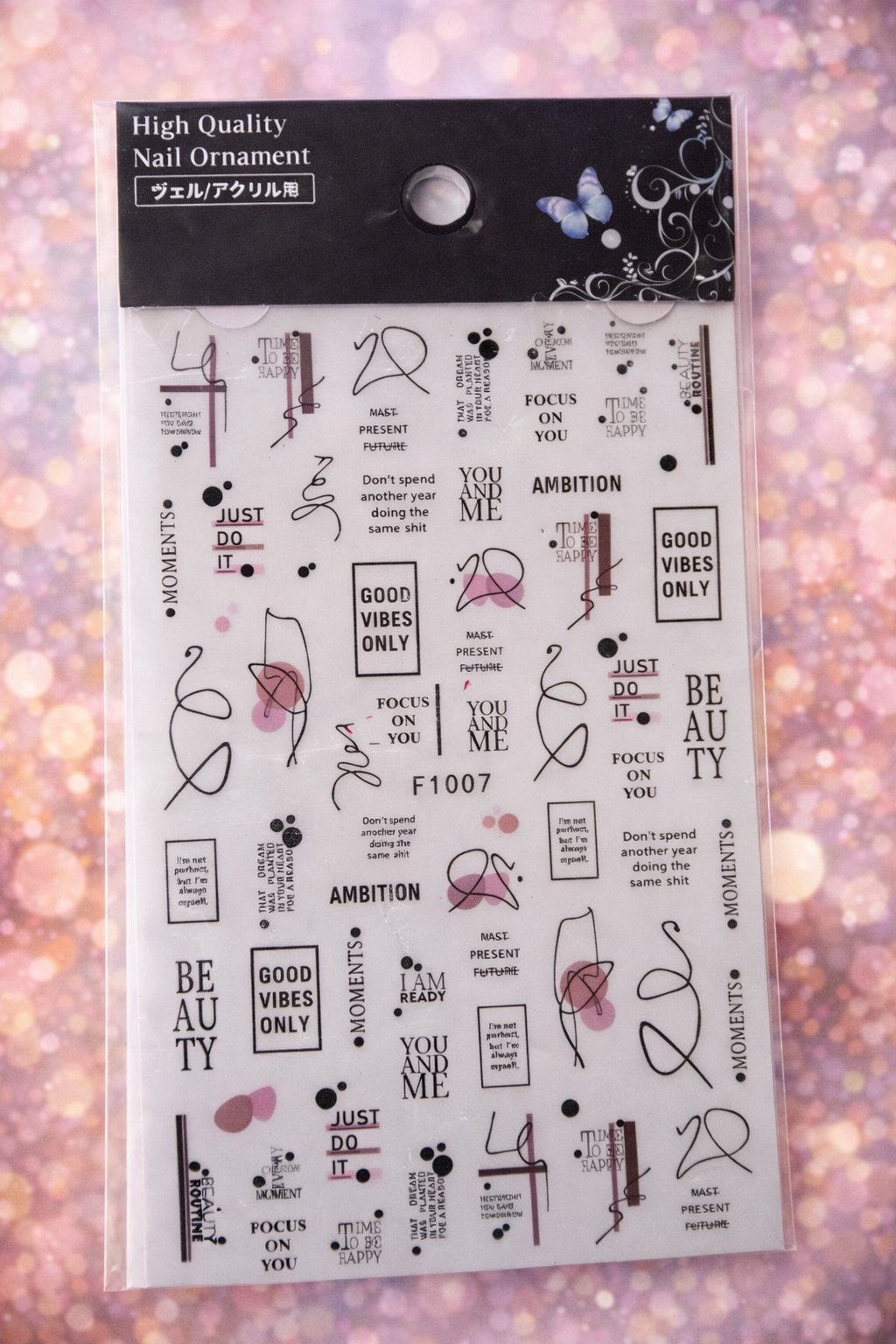 Urban Butterfly & Abstract Nail Art Sticker Series No:06
