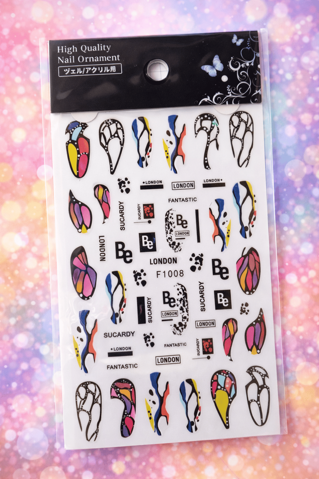 Urban Butterfly & Abstract Nail Art Sticker Series No:01