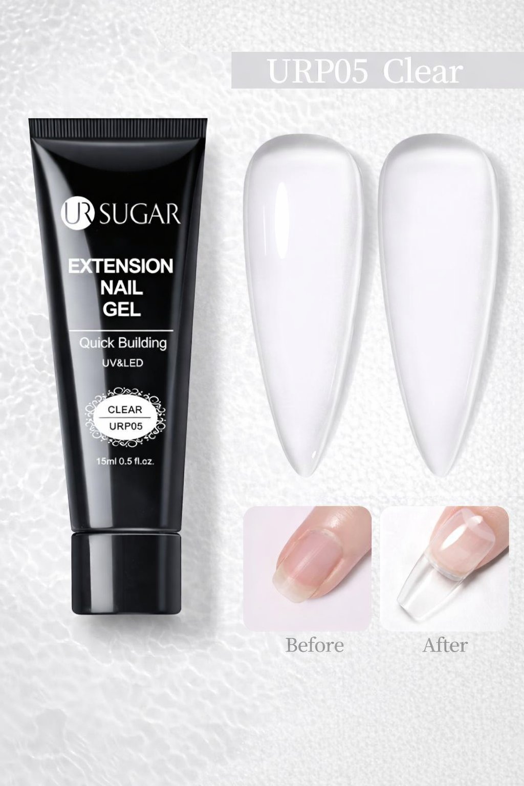 Ursugar Extension Nail Gel 15 ml Clear URP05