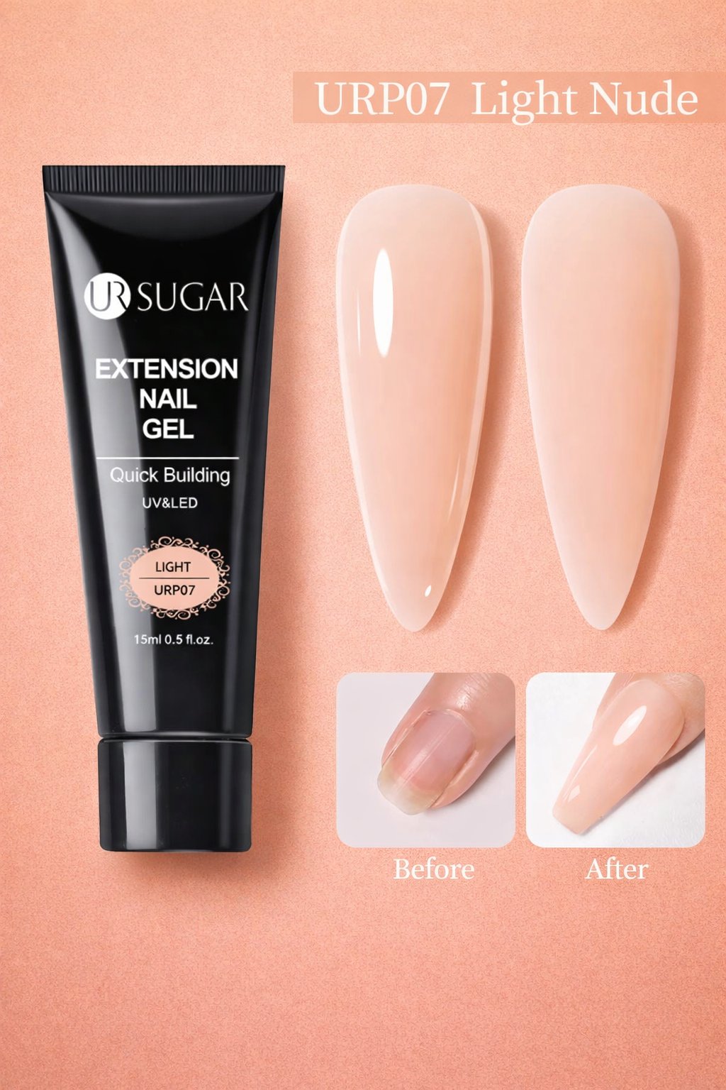 Ursugar Extension Nail Gel 15 ml Light Nude URP07