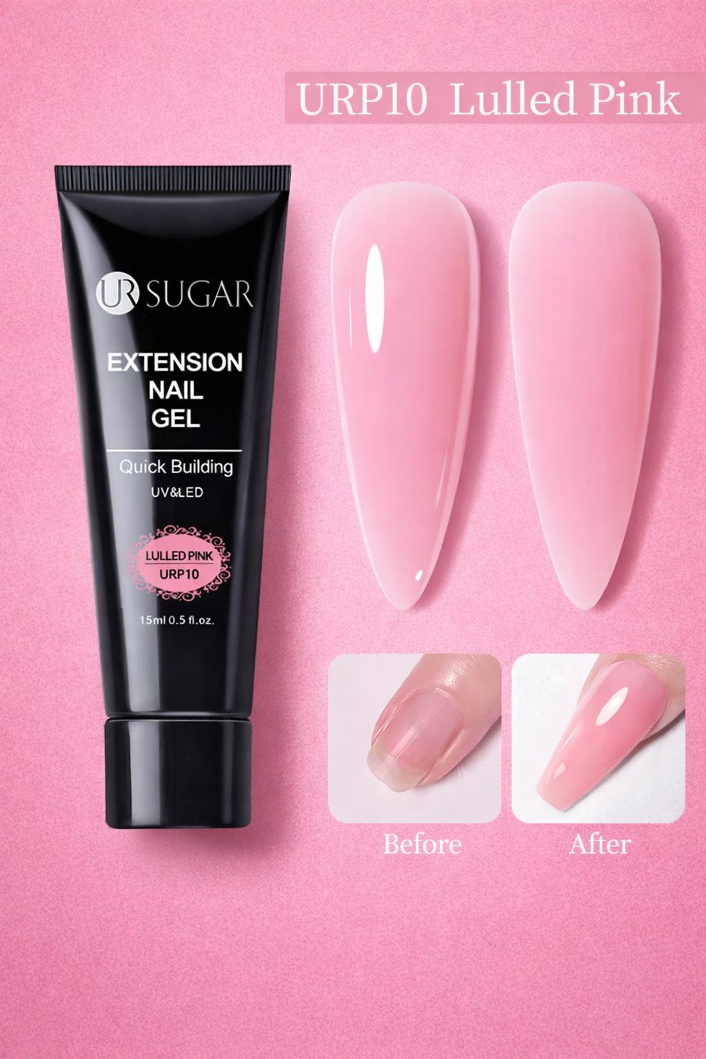 Ursugar Extension Nail Gel 15 ml Lulled Pink URP10