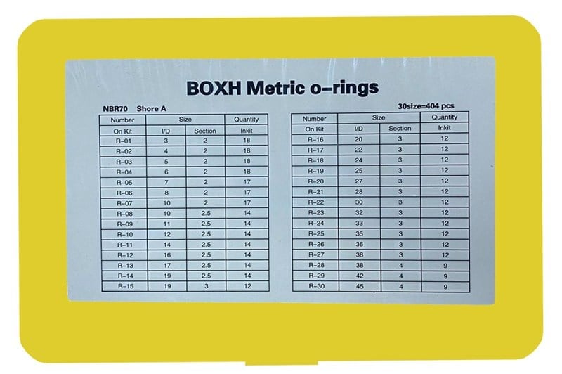 BOX-H ORİNG SETİ (SARI ) 