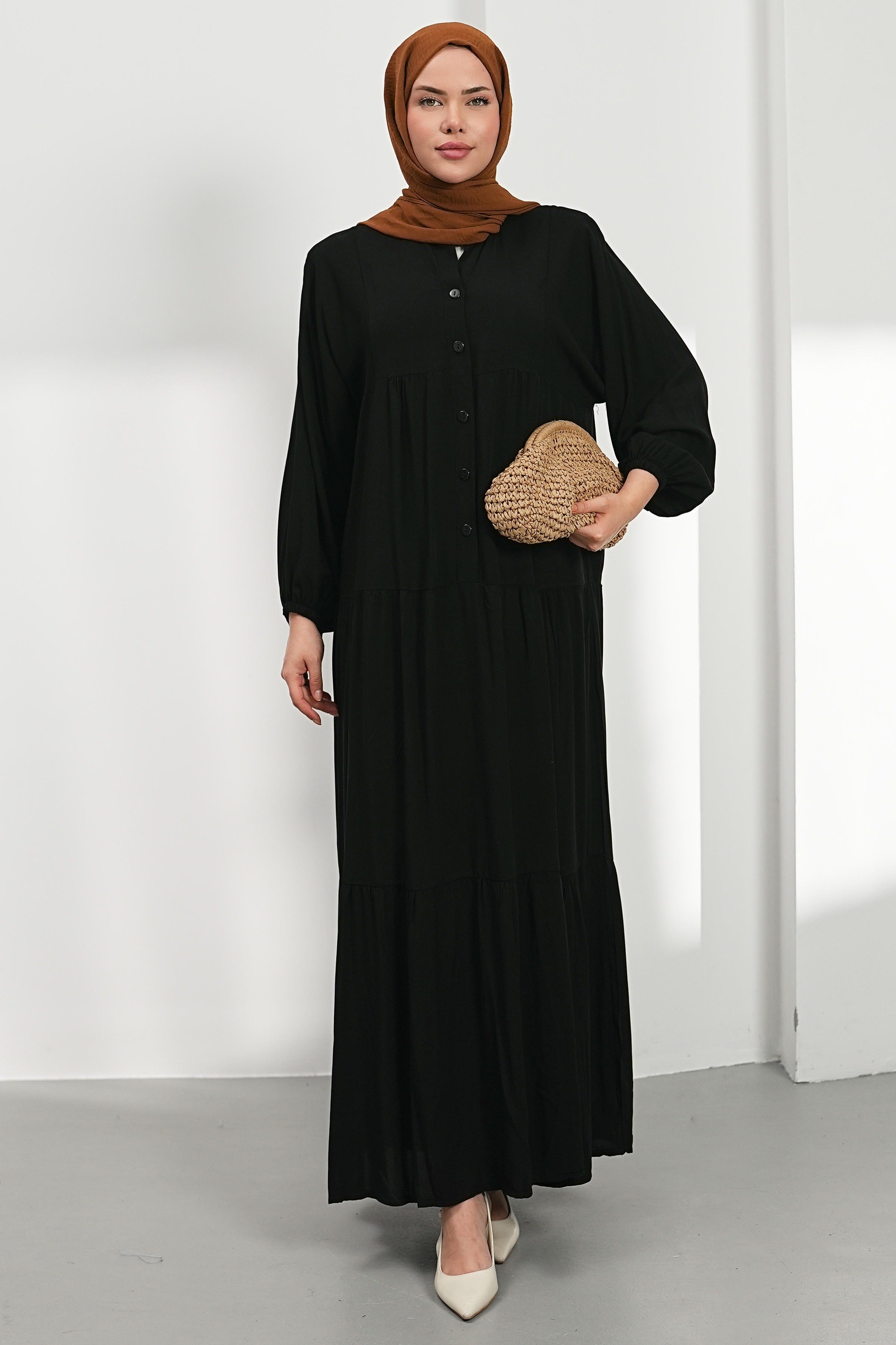 Kat Kat Salaş Elbise - Siyah kadın giyim ürün görseli Arzestore