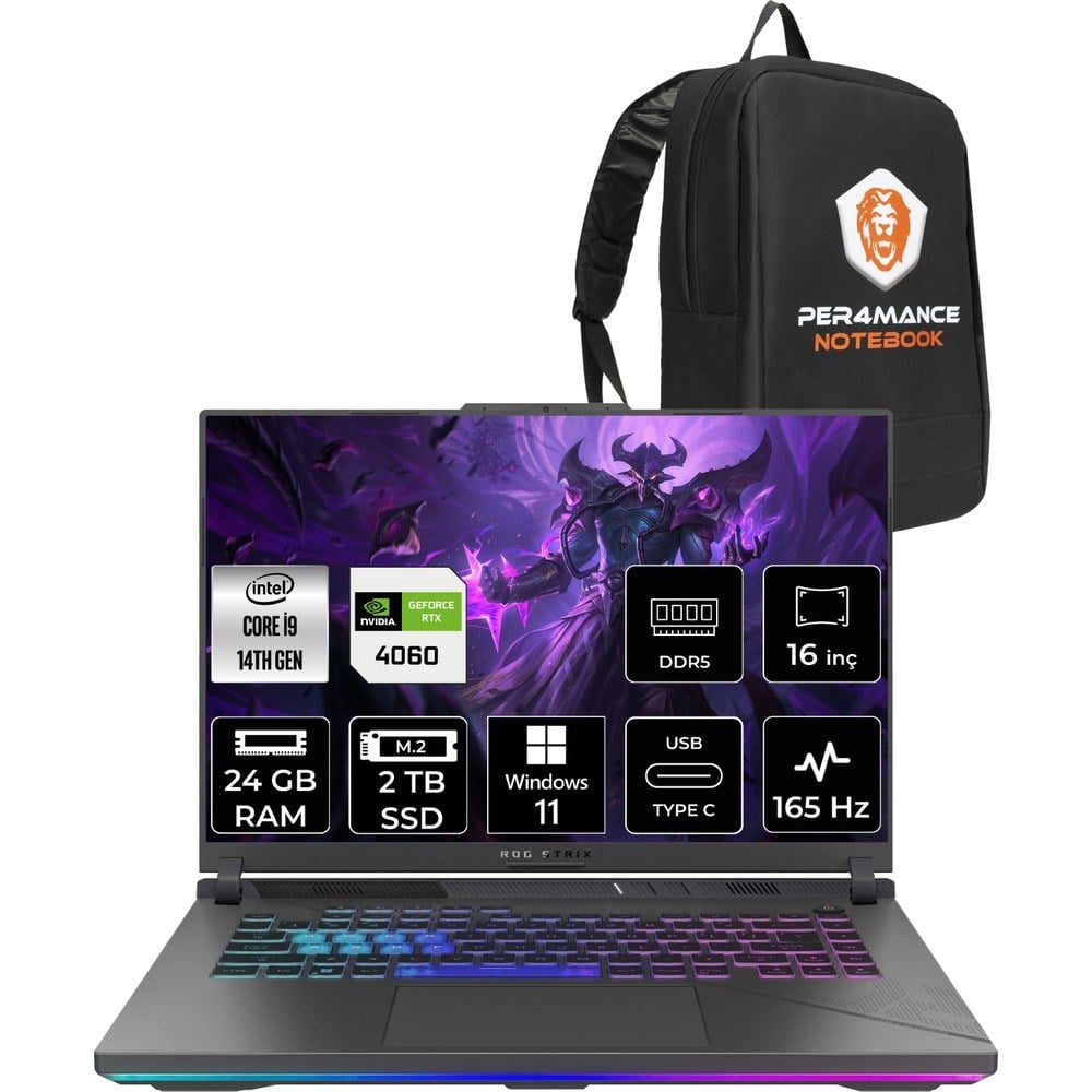 Asus Rog Strix G16 i9 14900HX RTX 4060 Gaming Laptop 24GB RAM 2TB SSD 16
