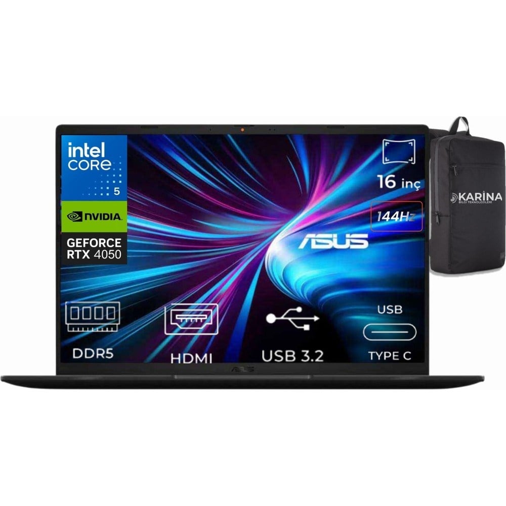 Asus Vivobook 16 Core 5 210H V3607VU-RP276-K48 8gb 4tb RTX4050 6gb W11PRO 16