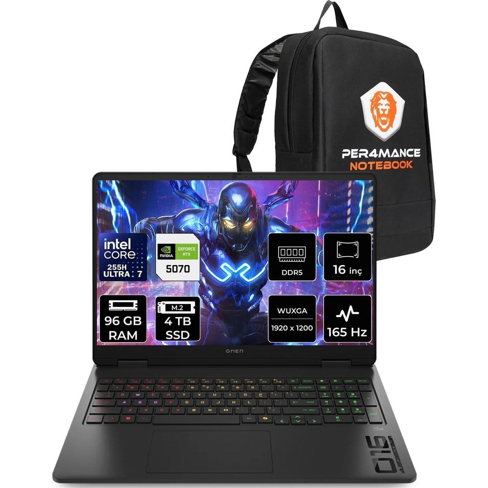 HP Omen 16 Core Ultra 7 255H RTX 5070 8GB 96GB RAM 4TB SSD 16