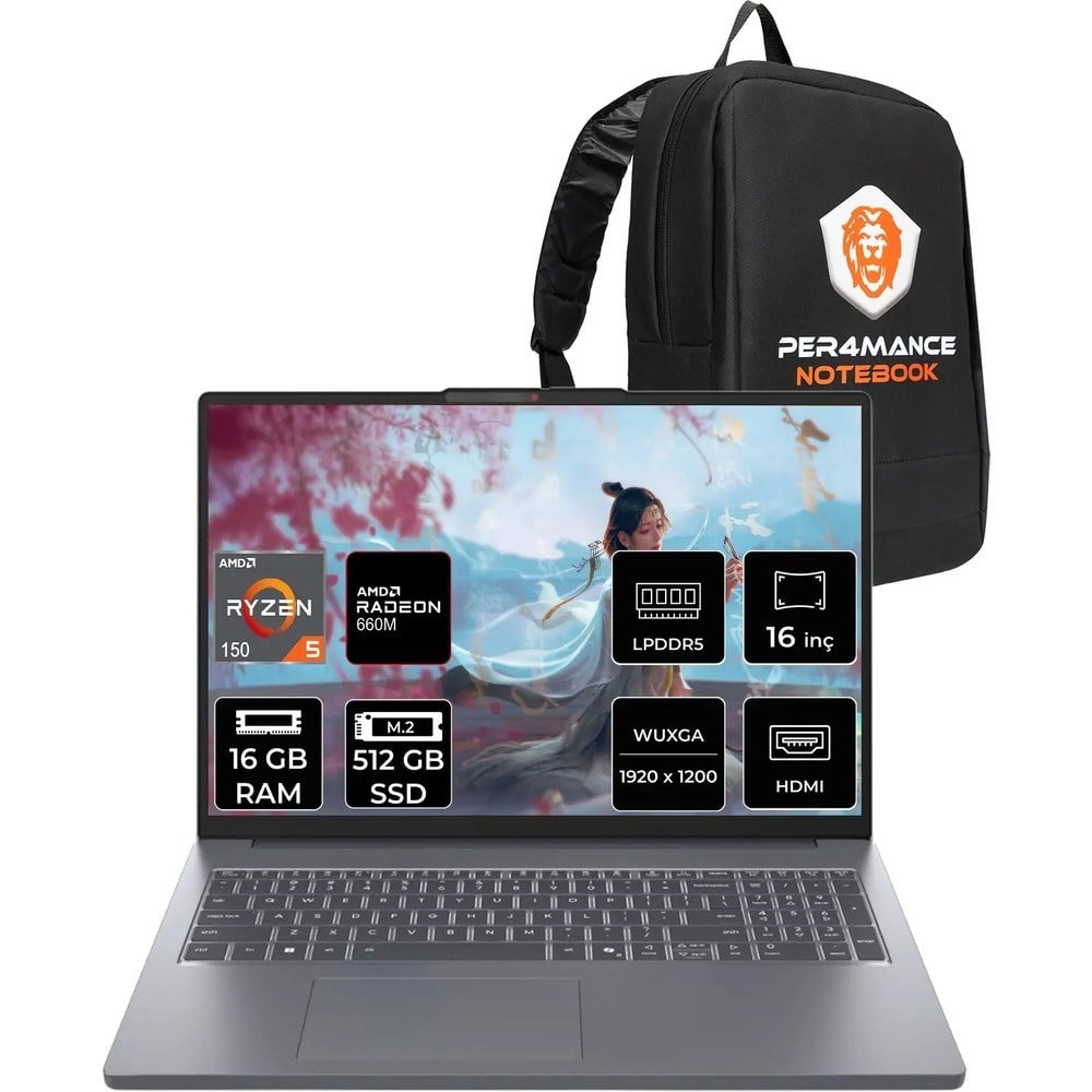 Lenovo Ideapad Slim 3 Ryzen 5 150 16GB Ram 512GB SSD 16