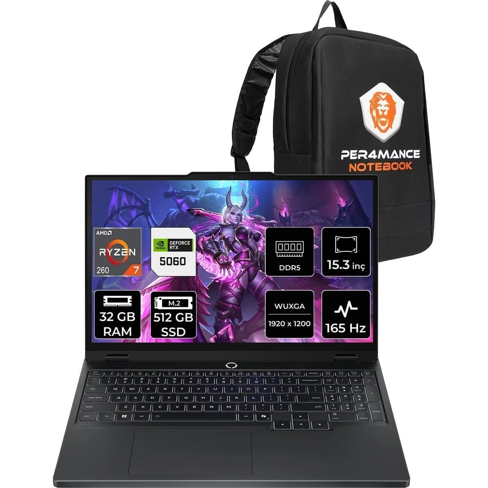 Lenovo Legion 5 Ryzen 7 260 RTX 5060 8GB 32GB RAM 512GB SSD 15.3