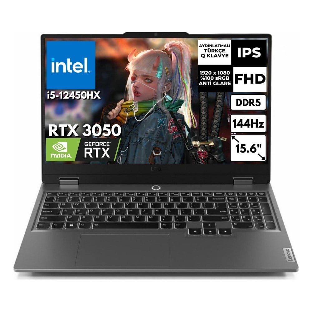 Lenovo Loq 15IAX9 I5-12450HX 32 GB 1 Tbssd 6gb RTX3050 15.6
