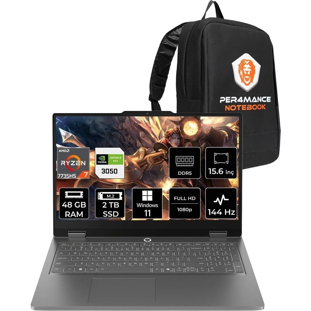 Lenovo Loq Essential Ryzen 7 7735HS RTX 3050 48GB RAM 2TB SSD 15.6