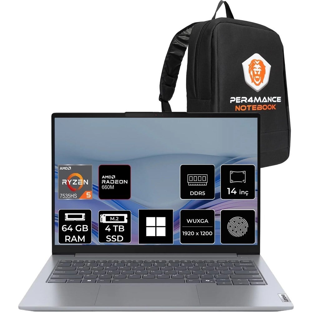 Lenovo Thinkbook 14 Gen 7 Ryzen 5 7535HS 64GB Ram 4tb SSD 14