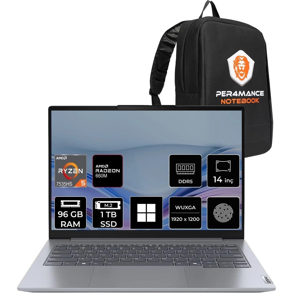 Lenovo Thinkbook 14 Gen 7 Ryzen 5 7535HS 96GB Ram 1tb SSD 14