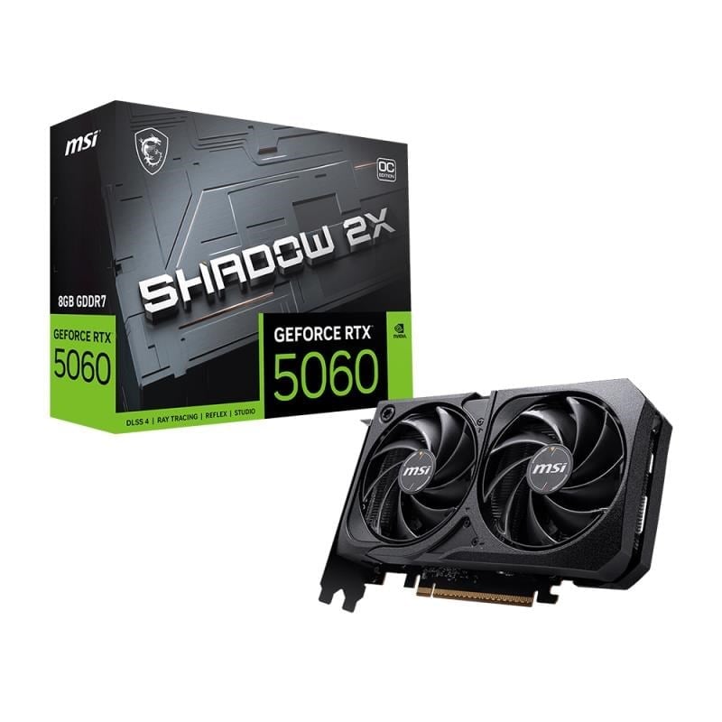 MSI GEFORCE RTX5060 8G SHADOW 2X OC 8GB GDDR7 128BIT 1XHDMI 3XDP EKRAN KARTI
