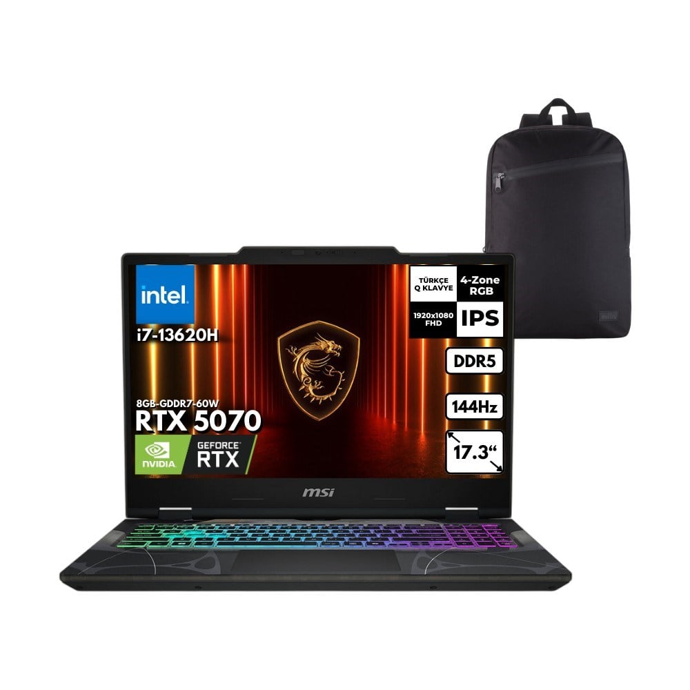 MSI Msı Cyborg 17 I7-13620H 16-Gbddr5 1 Tbssd RTX5070 (8GB-GDDR7-60W) 17.3