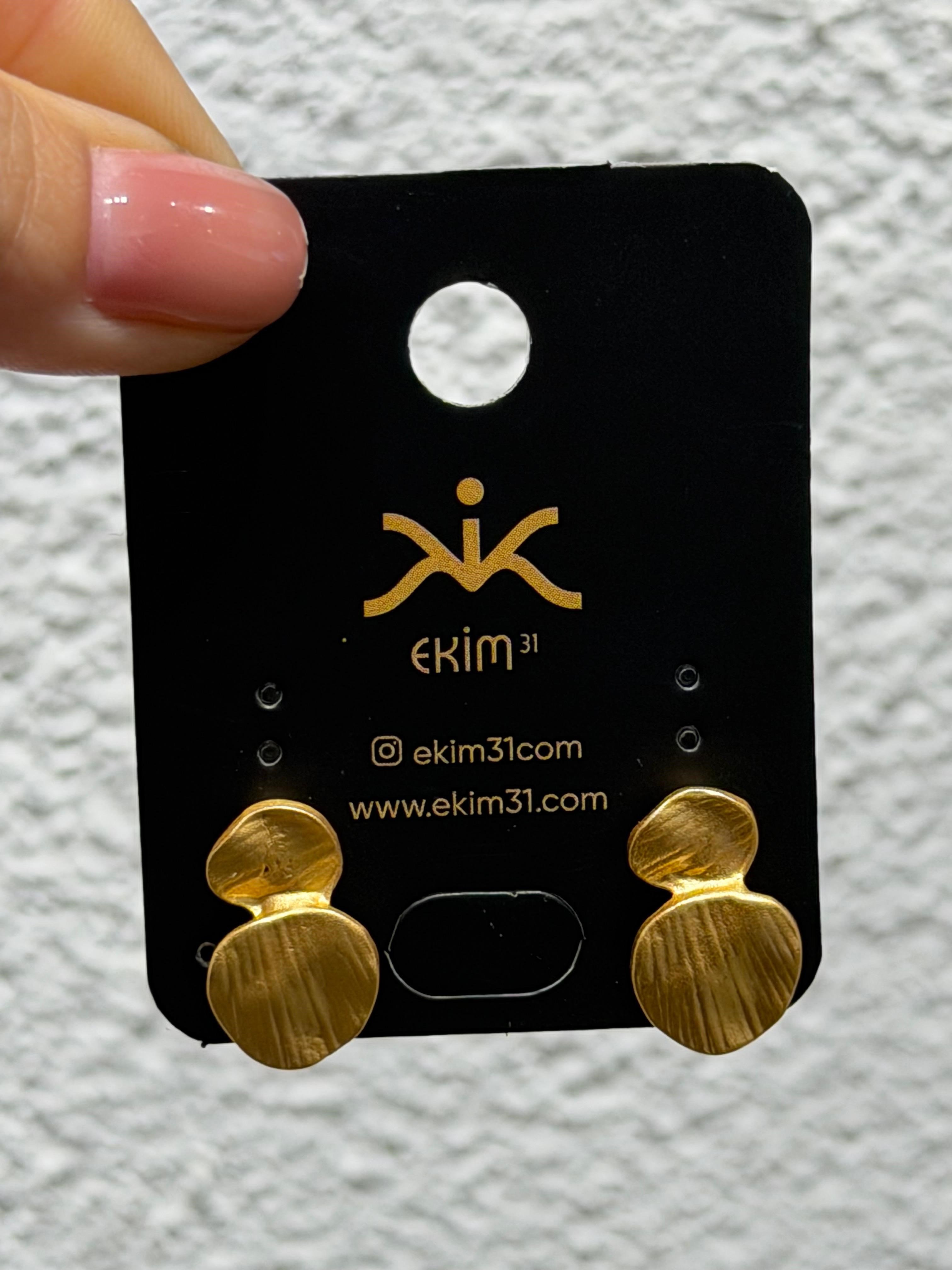 Antik Gold Kaplama Bohem Küpe 