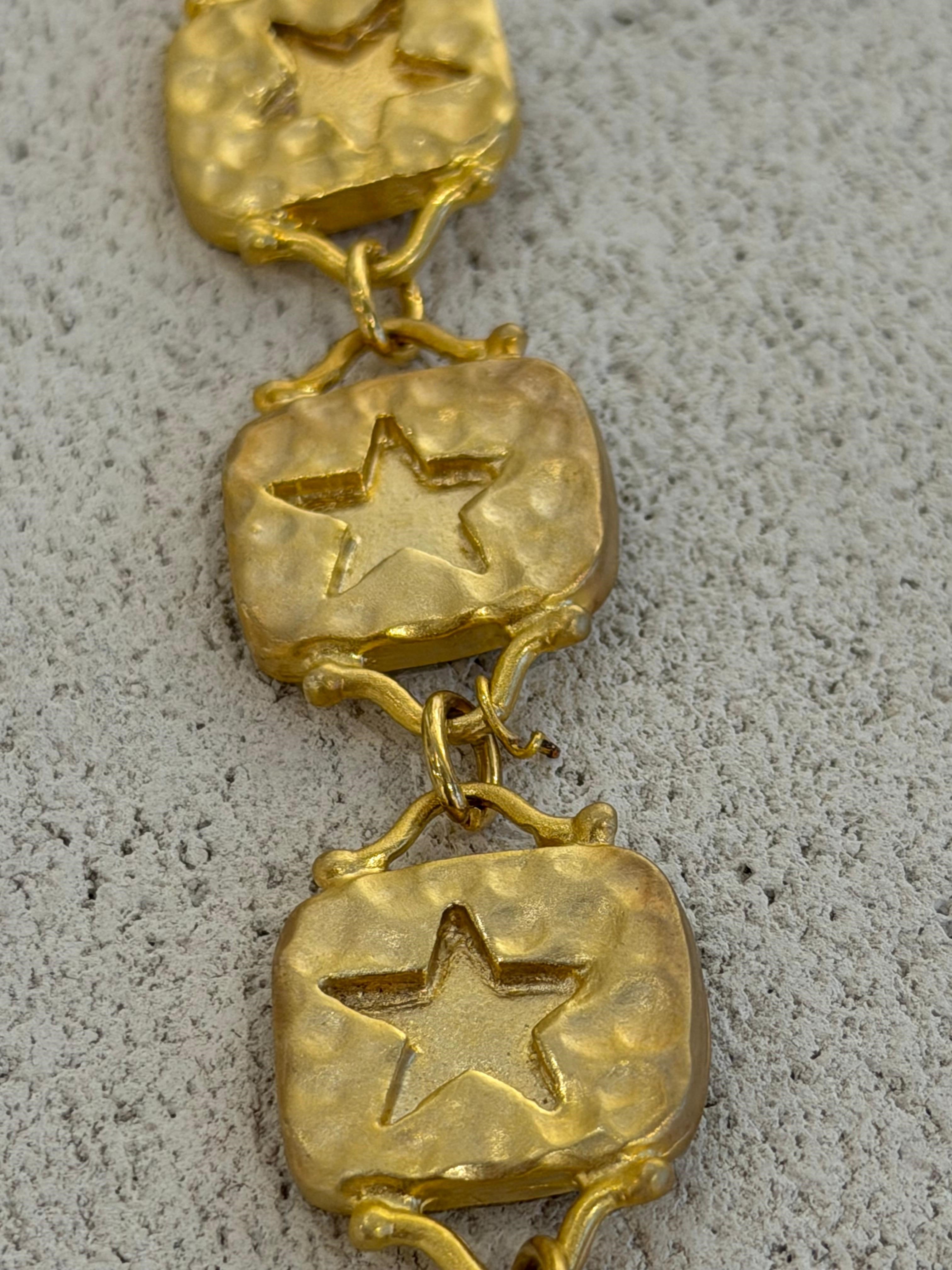 Bohem Gold Kaplama Yıldız Detaylı Bileklik