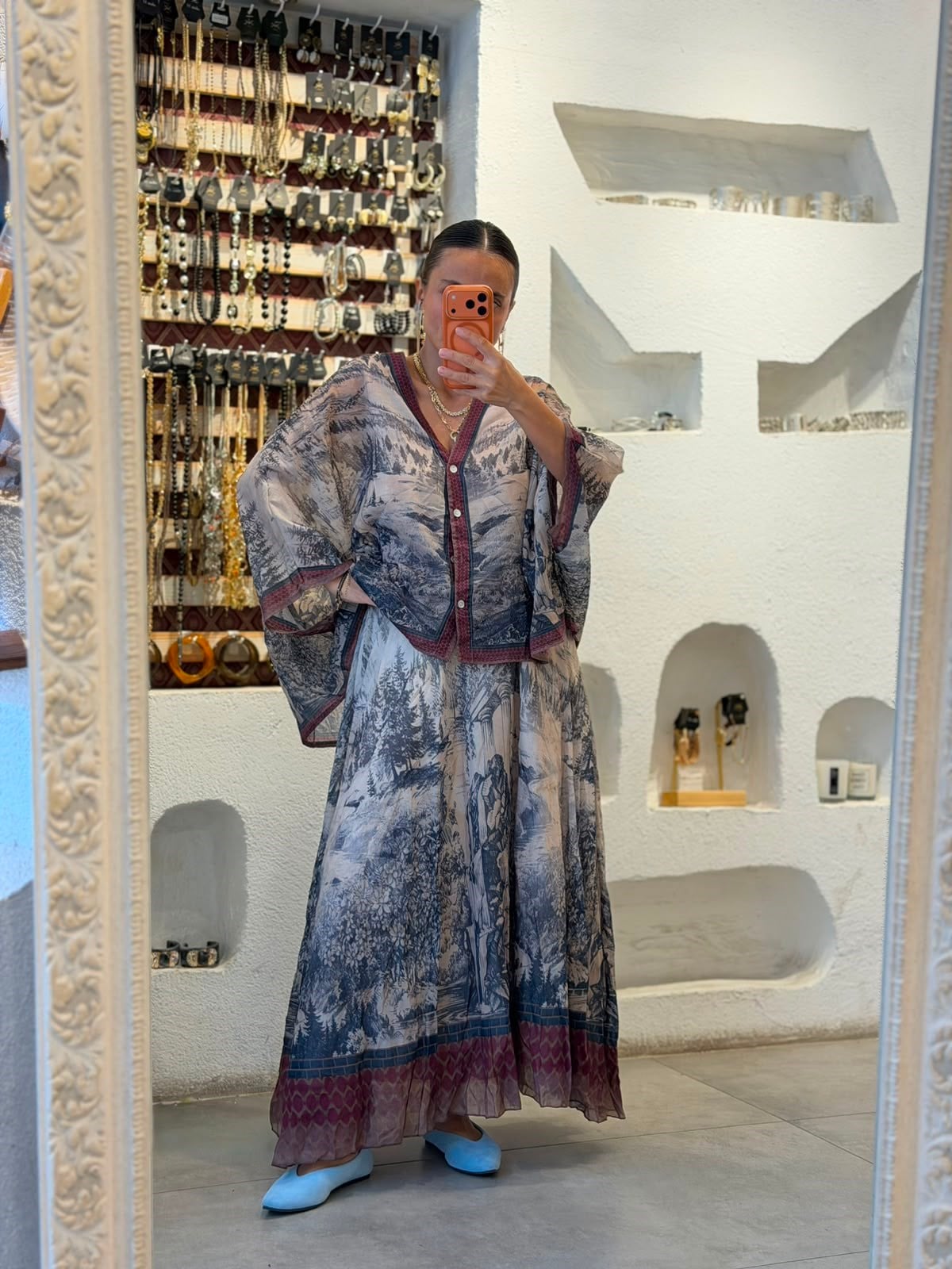 Bordo Desenli Takım