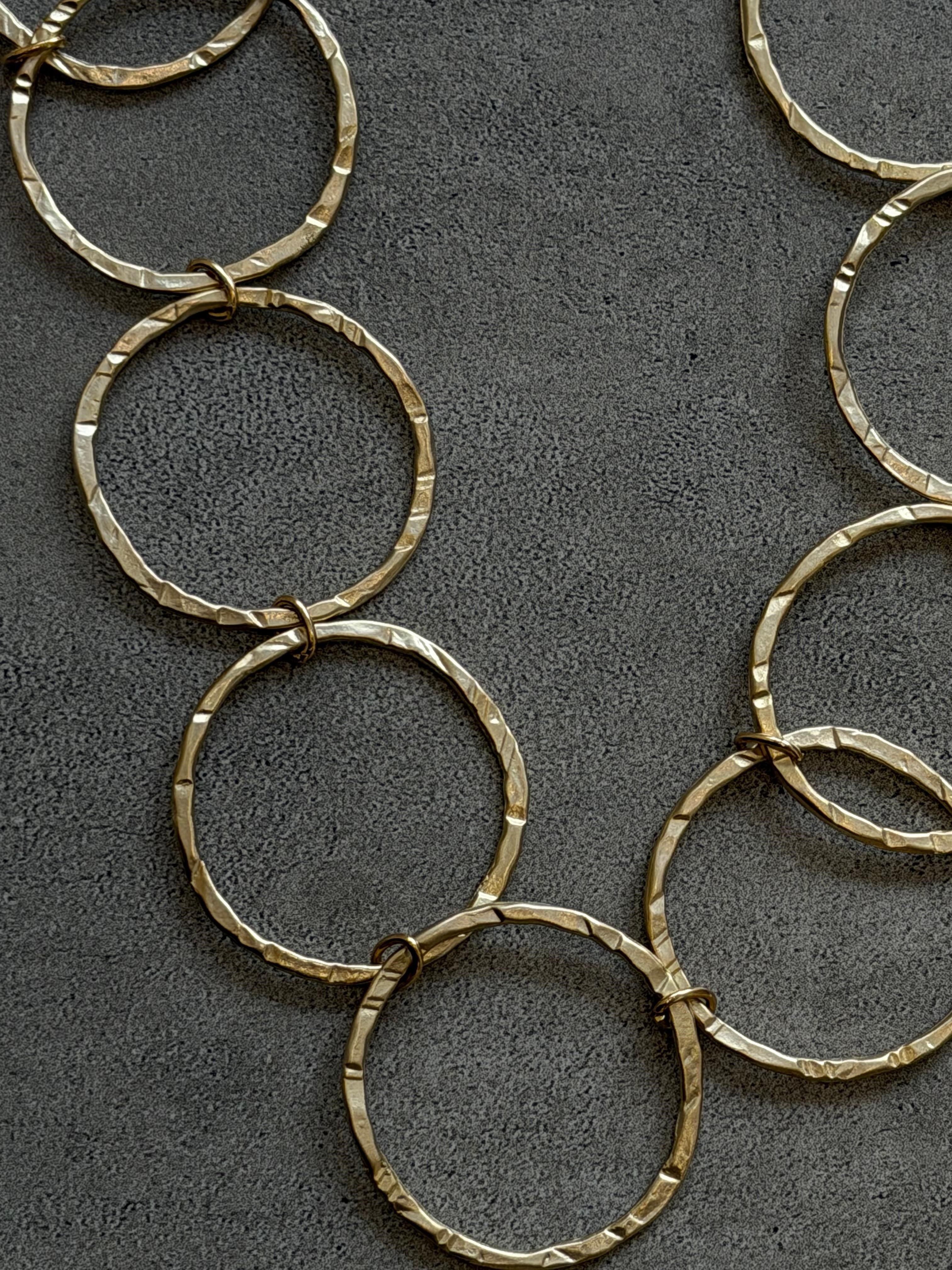 Gold Daire Şekilli Kolye 