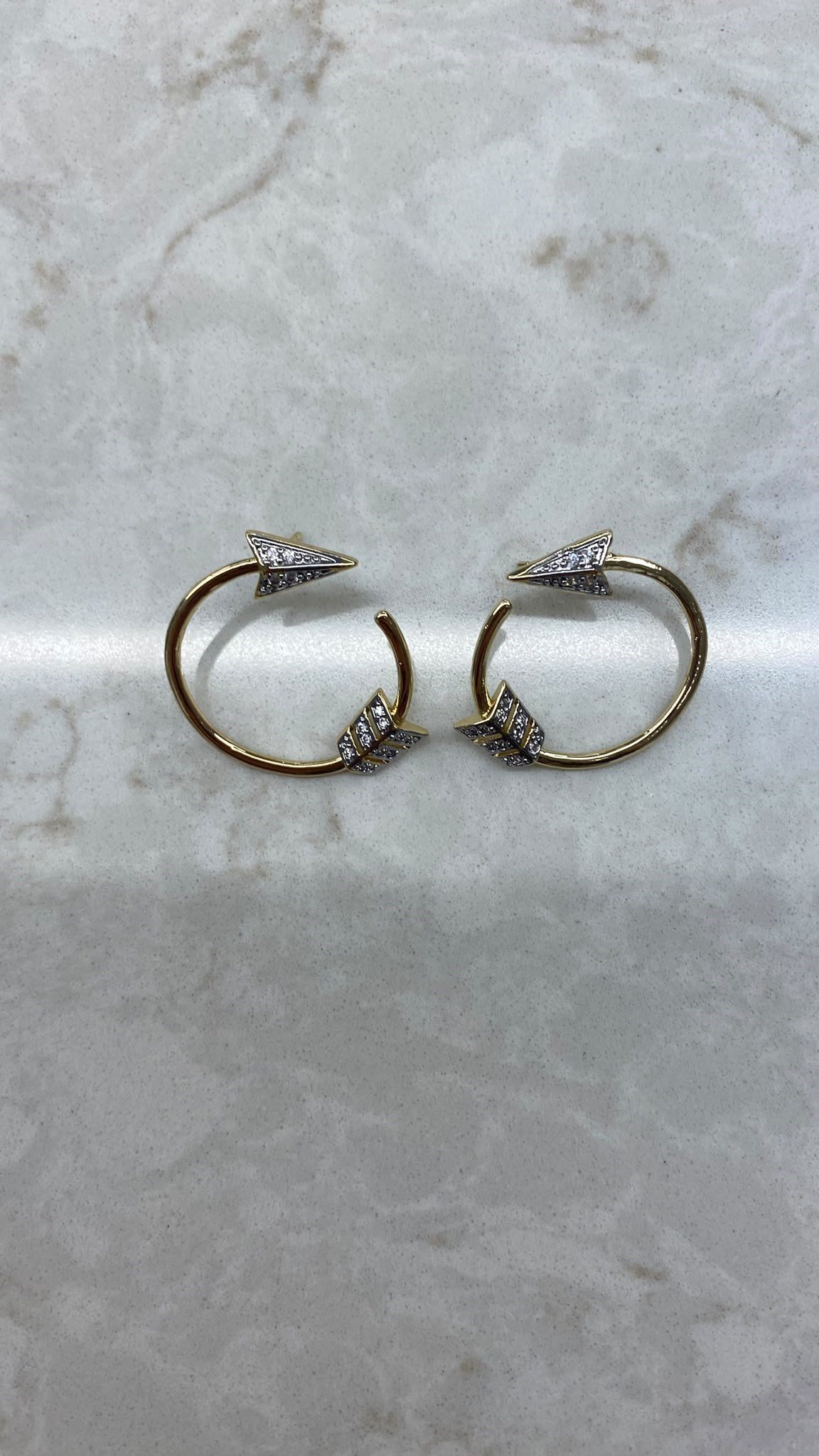Gold Ok Model Küpe
