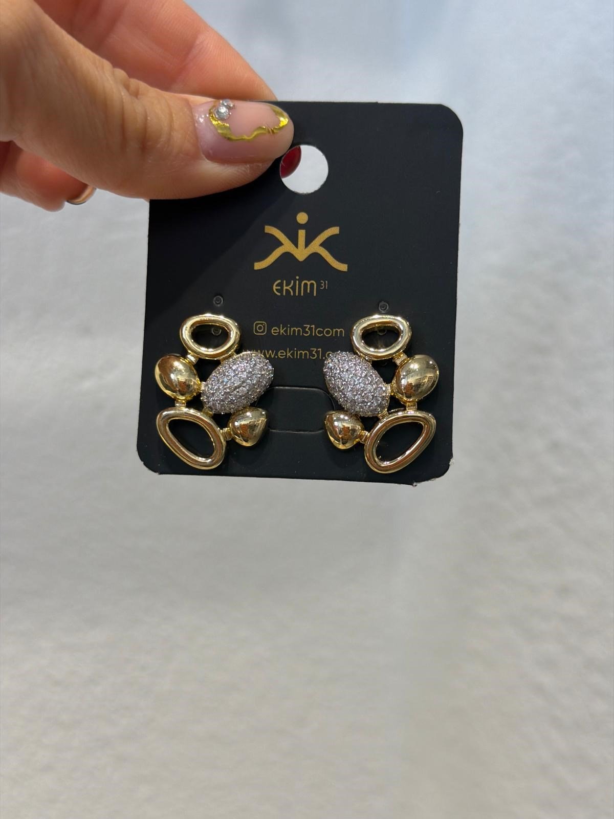 Oval Birleşik Küpe
