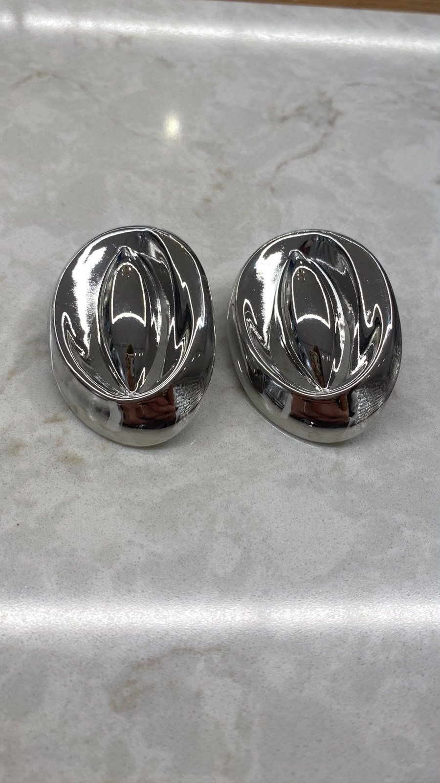 Oval Model Silver Küpe
