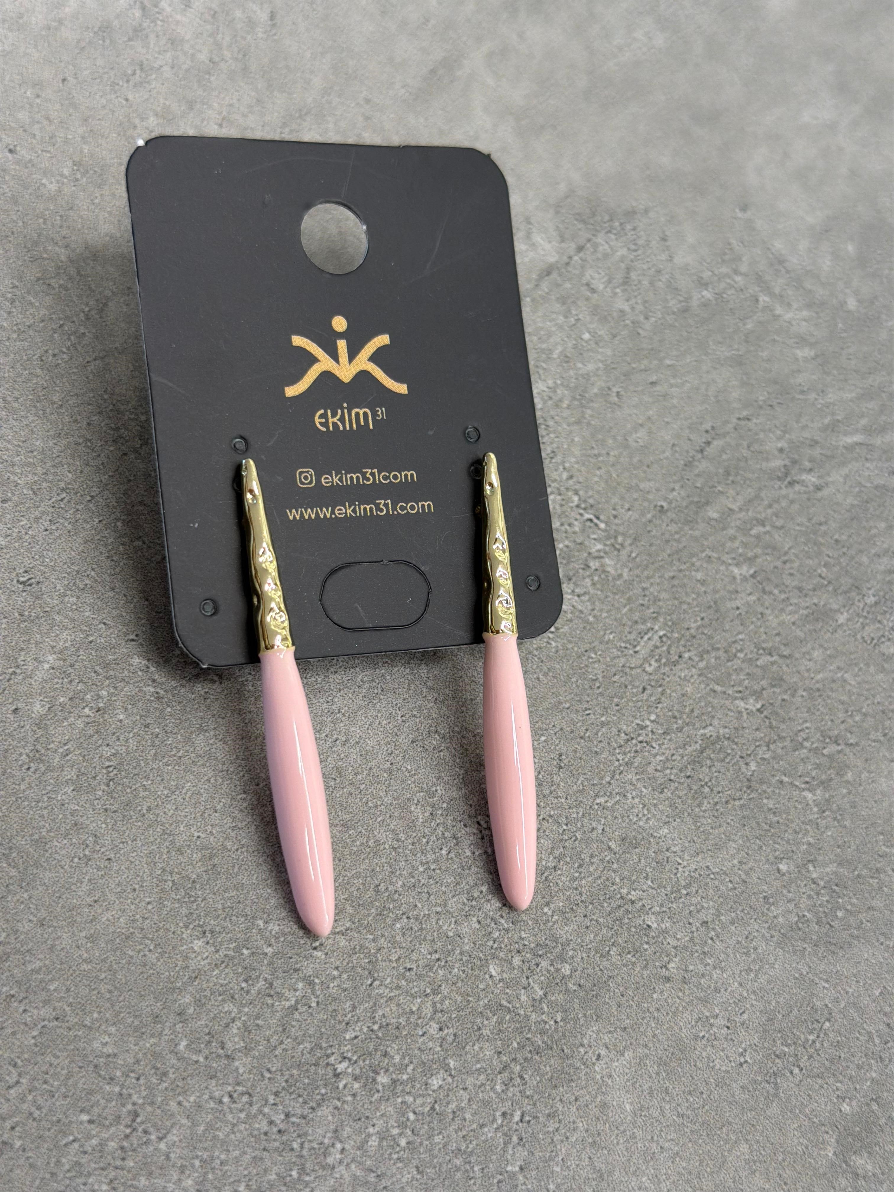 Pembe Baston Küpe 