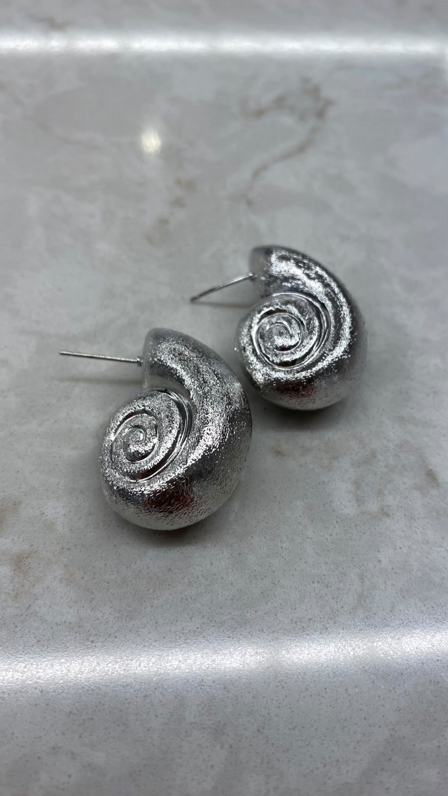 Salyangoz Silver Küpe