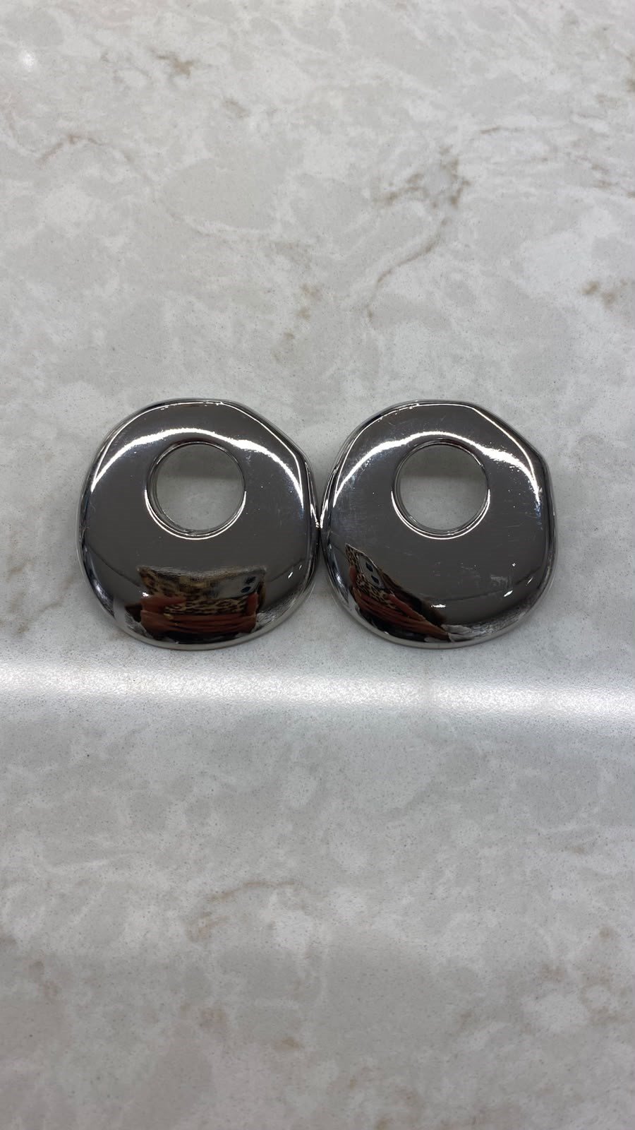 Silver Delikli Daire Küpe