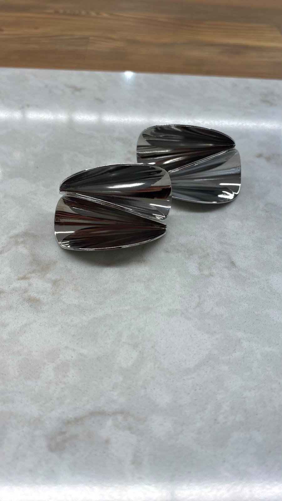Silver Yamuk Daire Küpe