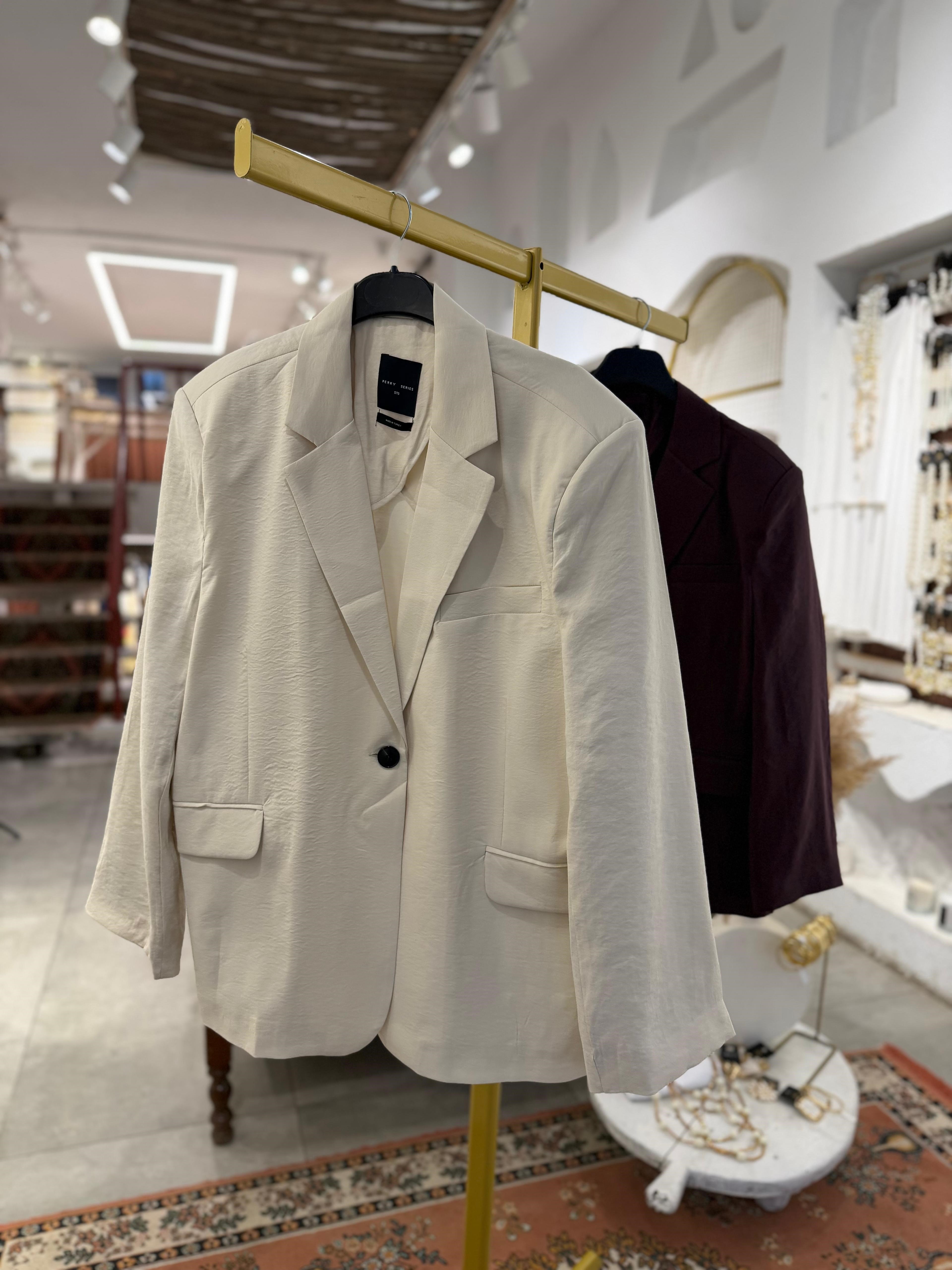 Tek Düğmeli Oversize Ceket