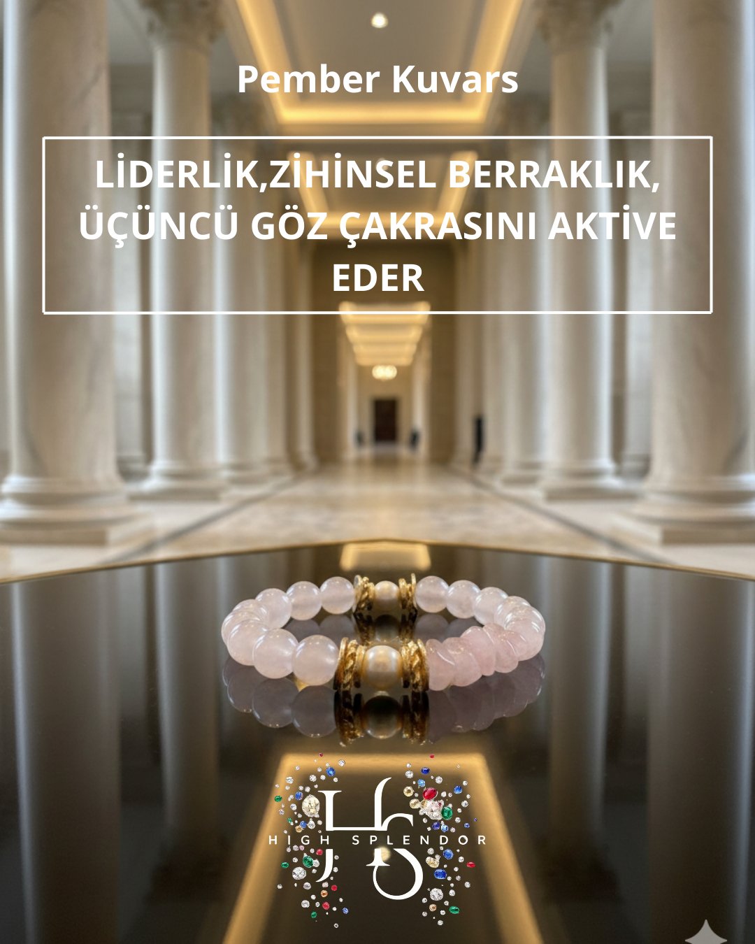 Rose Pearl – Pembe Kuvars & İnci Bileklik