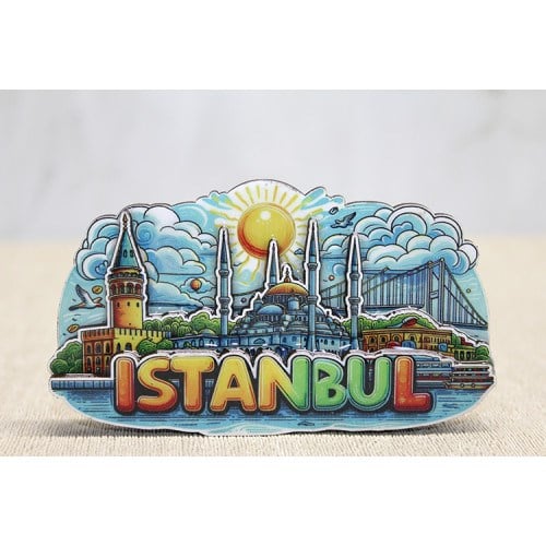 Ahşap İstanbul Temalı Magnet