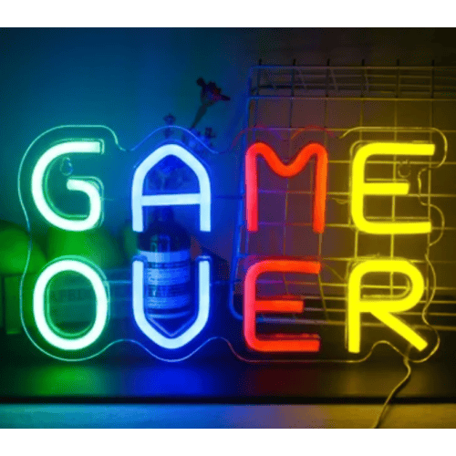 GAME OVER Yazılı Neon Led