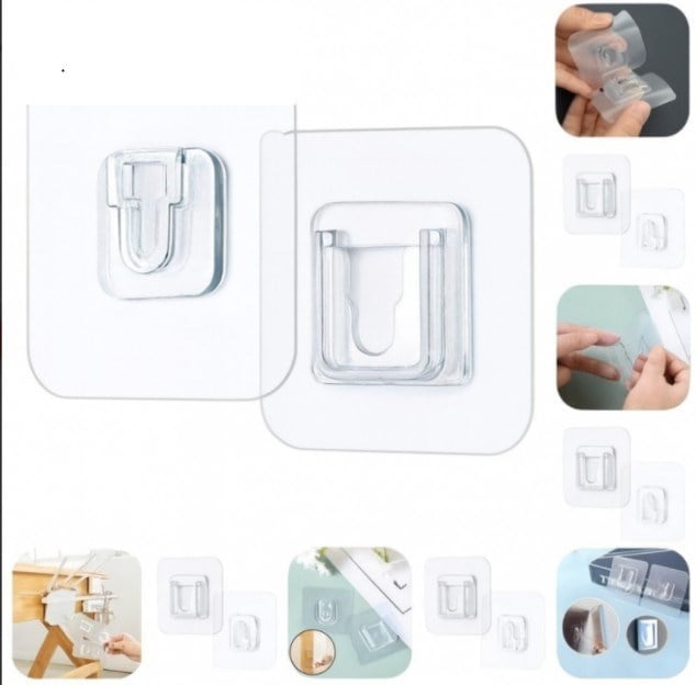 Geçmeli Klips Eşya Sabitleme Askısı 6lı Set